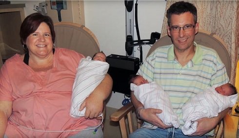 Identical triplets born in California