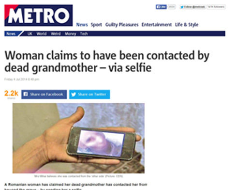 dead grandmother sent selfie