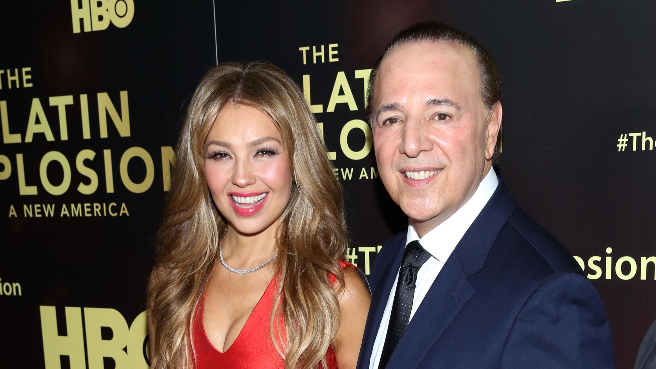 Thalía y Tommy Mottola