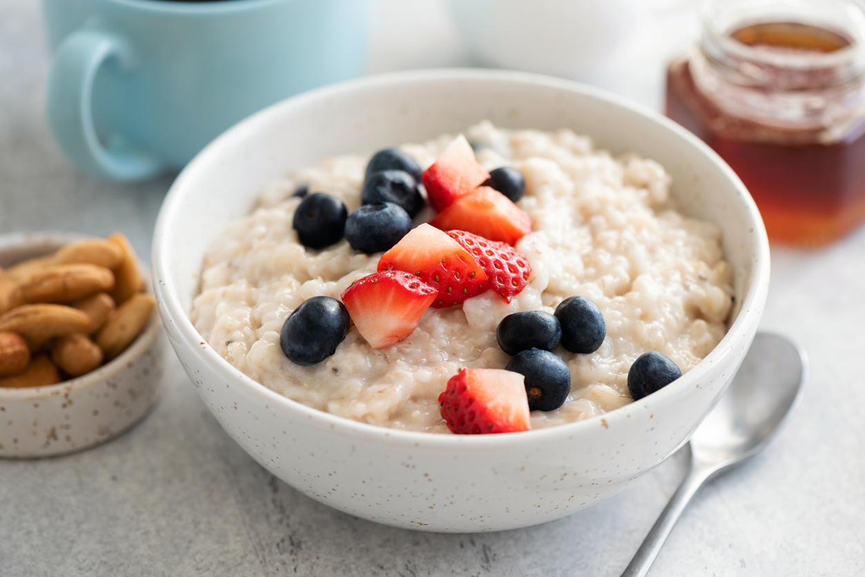 Porridge Bowl With Fresh Summer Berries