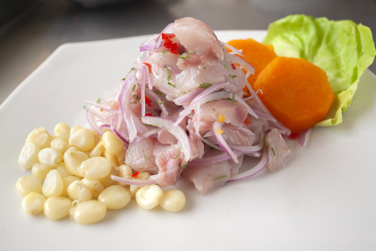 Peruvian food or cebiche