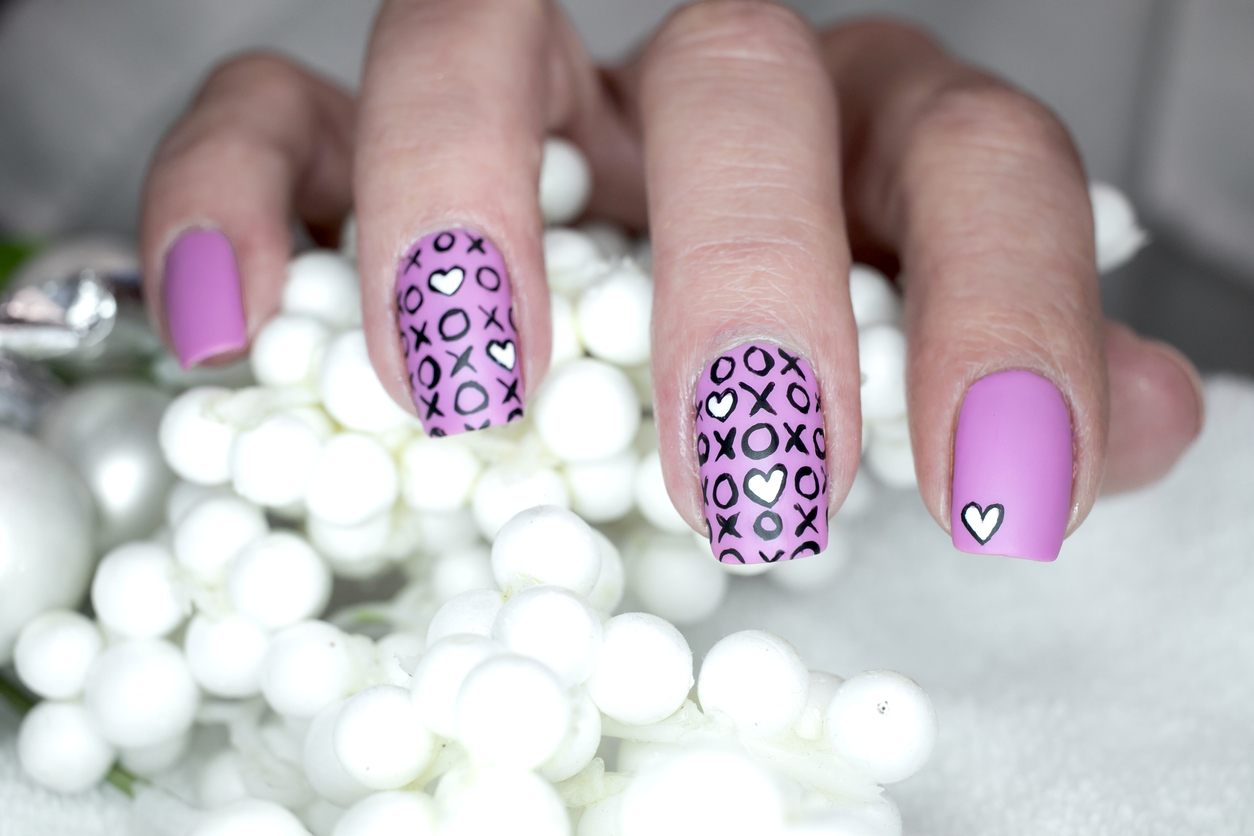 Valentines Day Inspired Nail Art Design