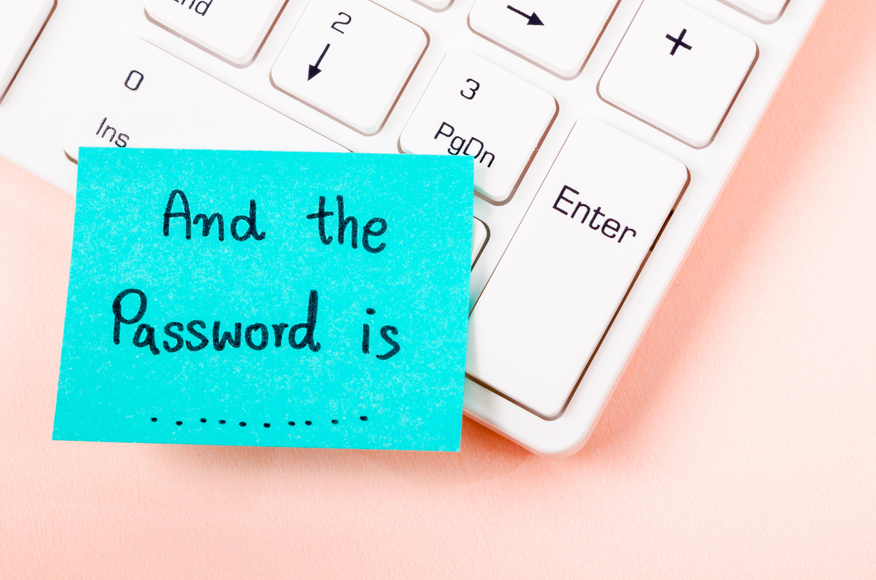 And the password is text on sticky note.