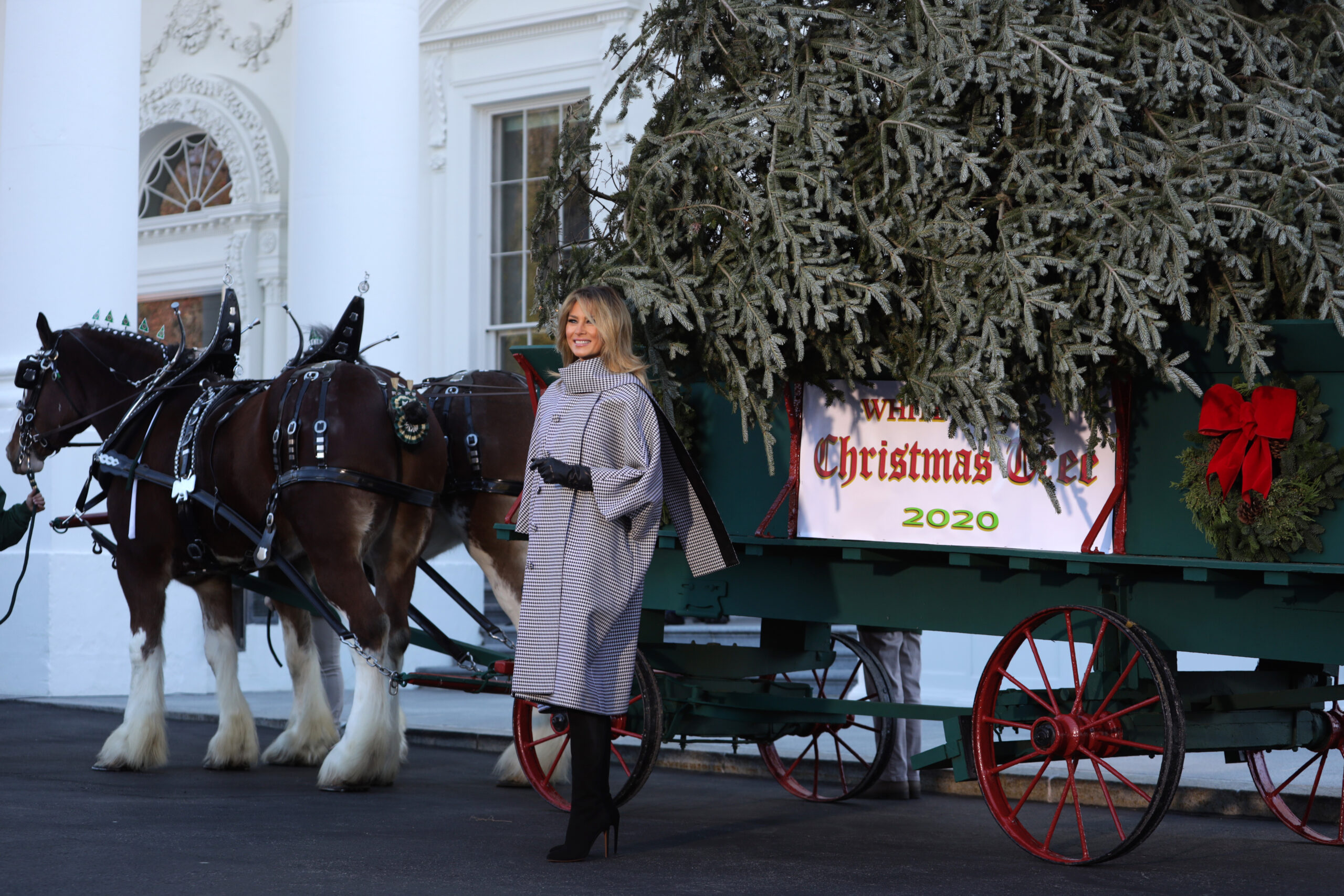 First Lady Melania Trump Receives 2020 White House Christmas Tree