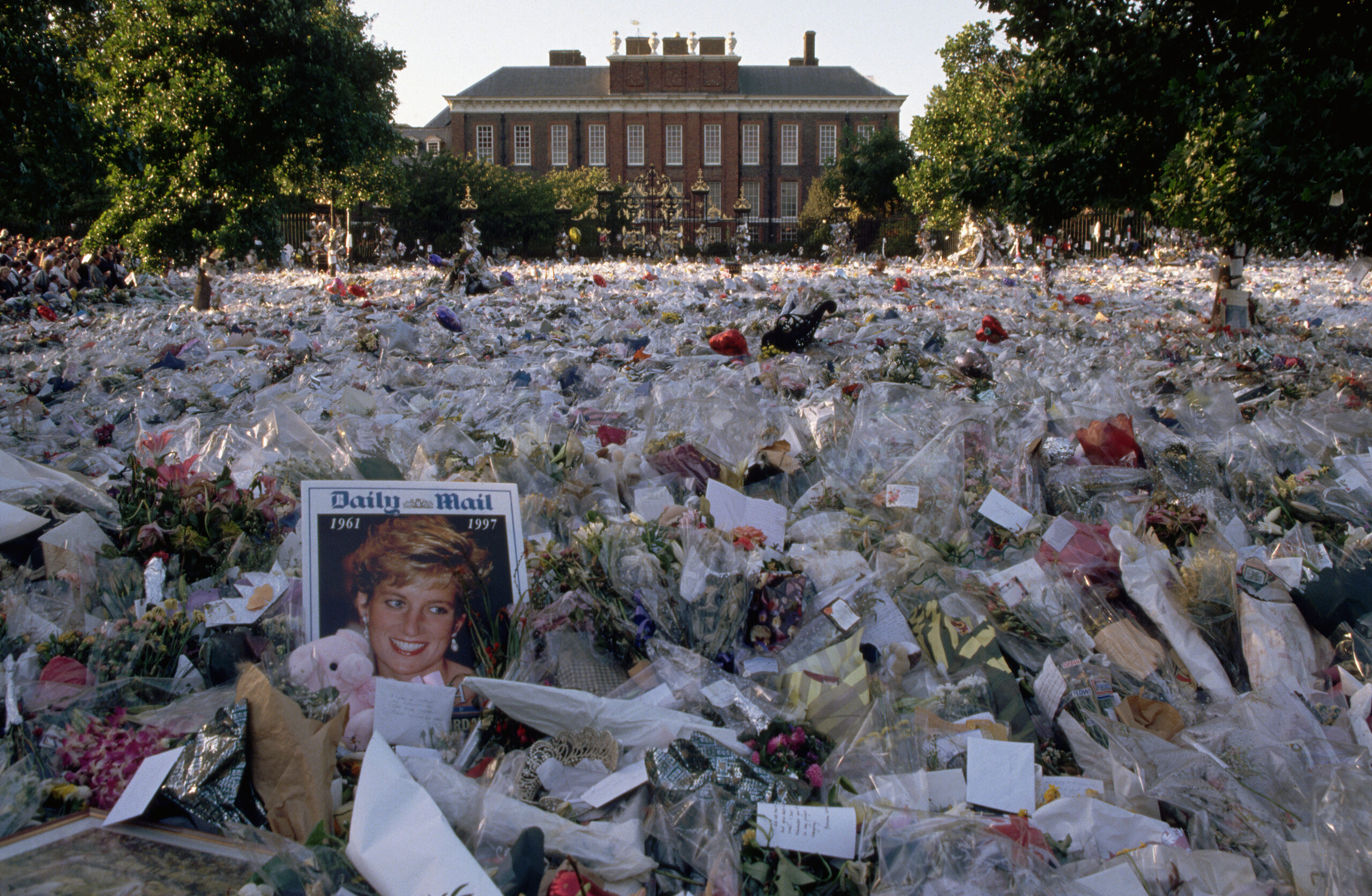 Bouquets Outside Kensington Palace