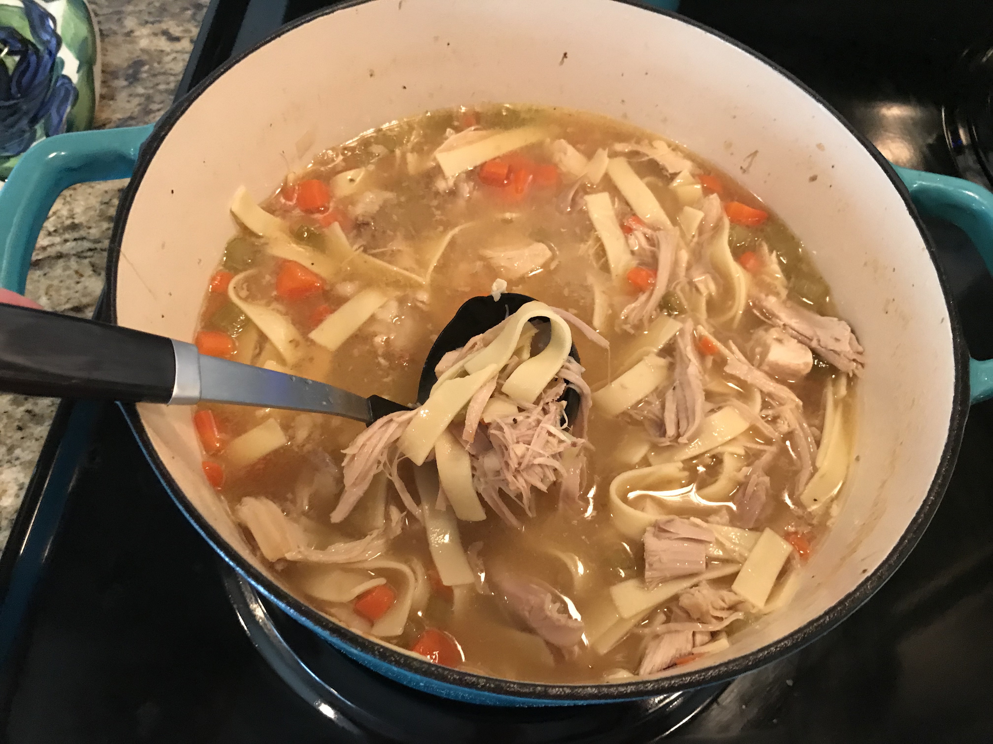 Turkey and noodle soup