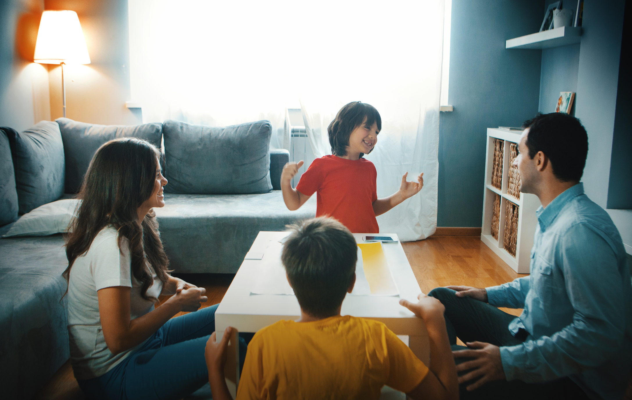 Family spending time at home.