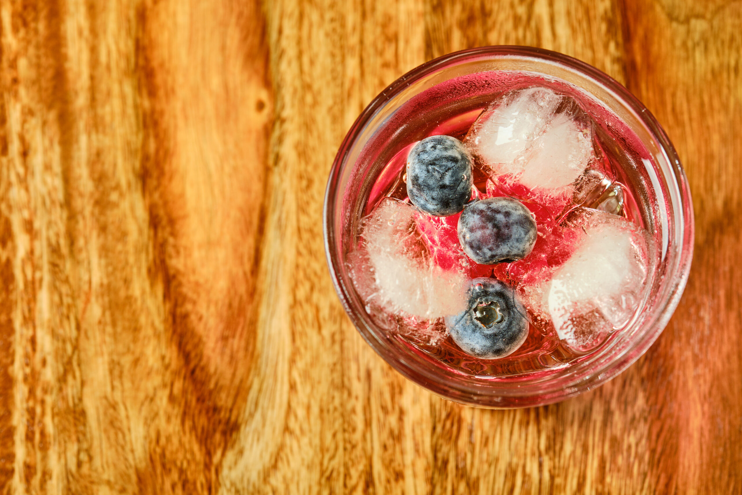 Forest fruit coctail in glass