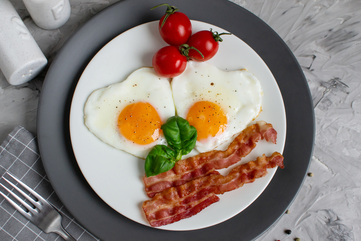 Tasty Fried Egg in the Shape of a Heart