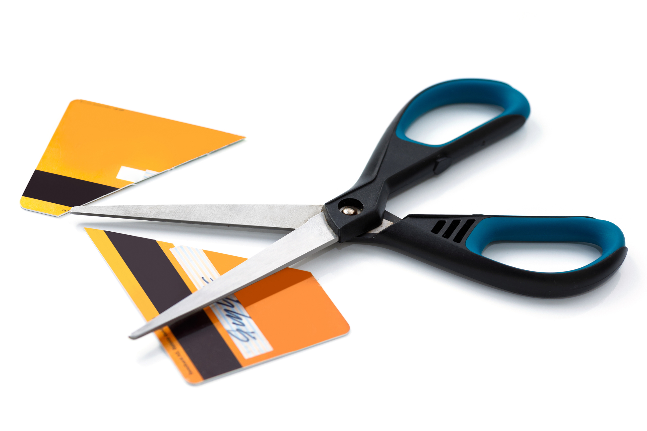 Scissors and cut credit card