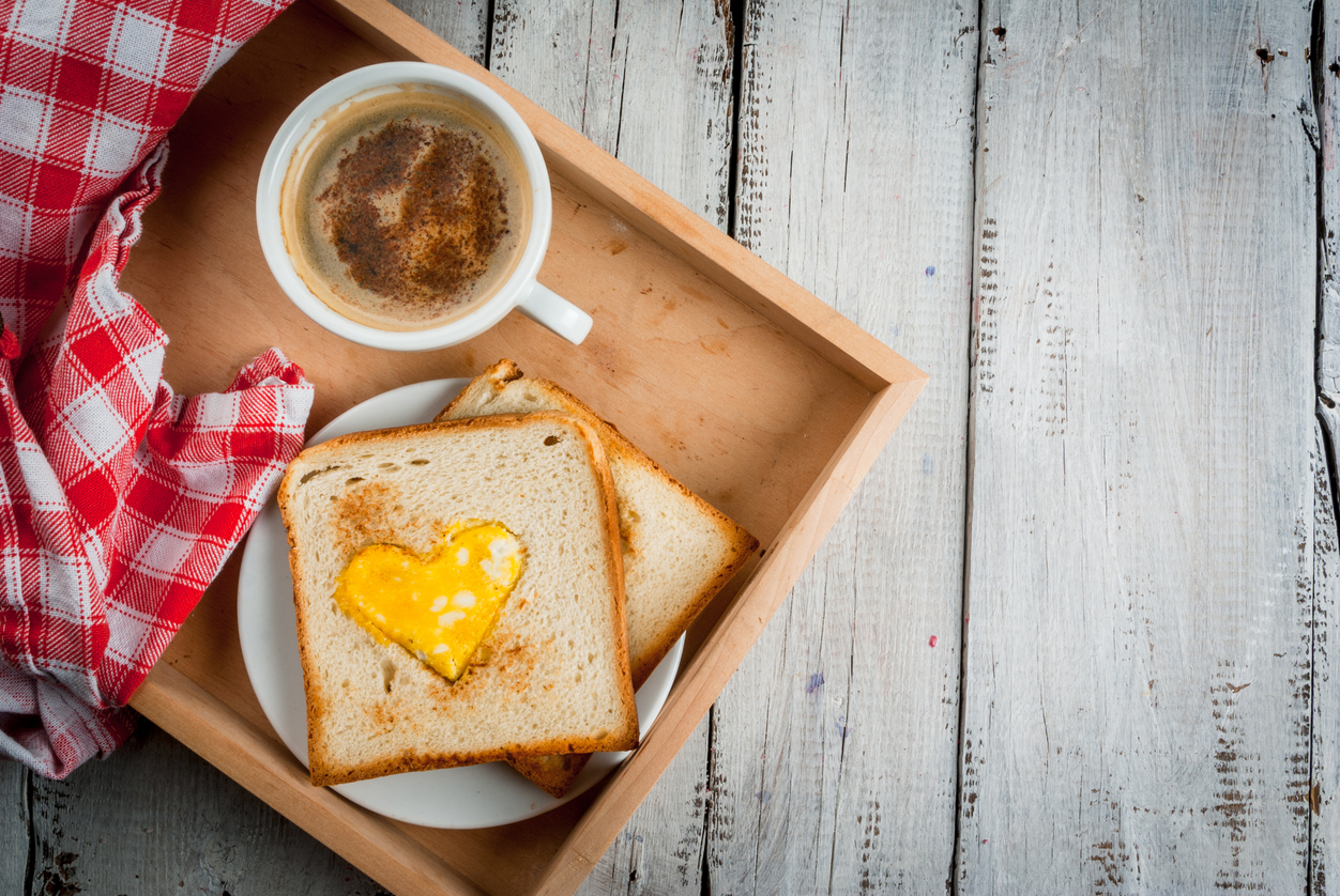 Idea for Valentine's day, romantic breakfast