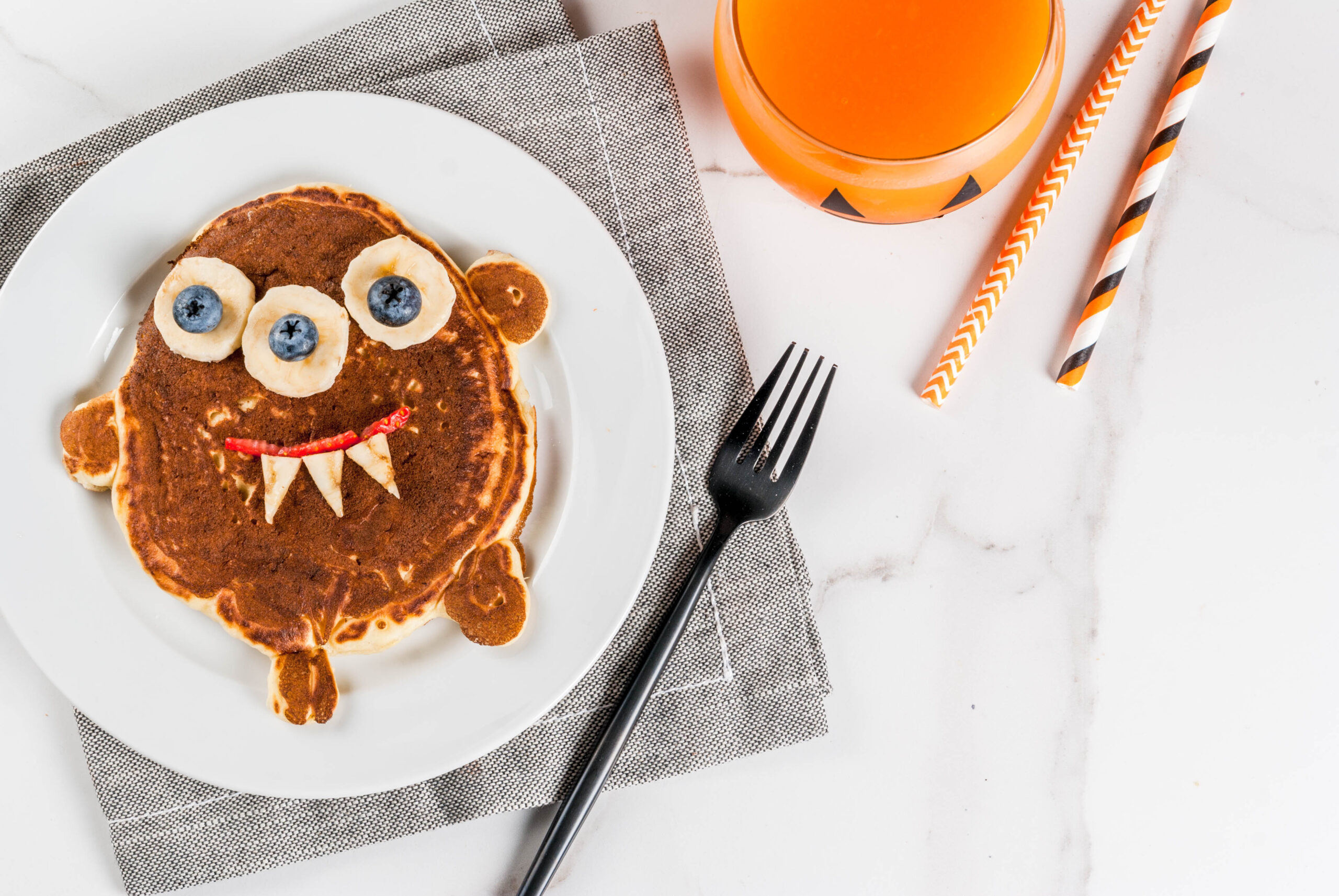 Funny pancakes for Halloween