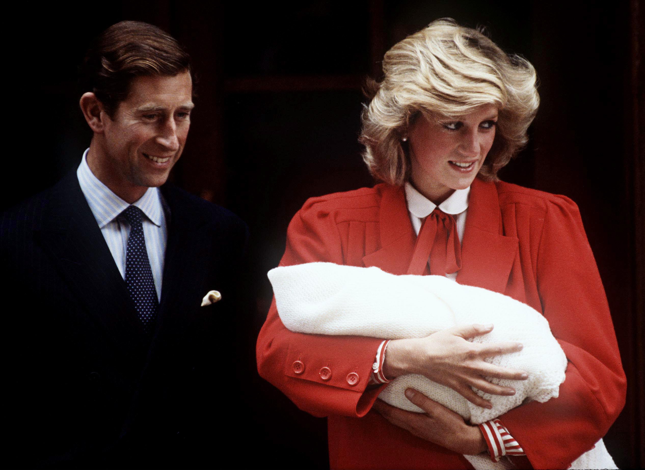 Charles Diana And Baby Harry