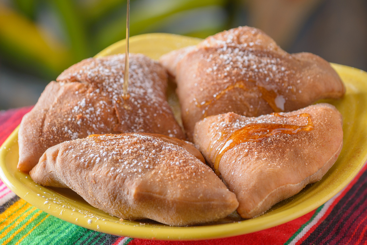 Traditional Mexican food dessert sopapilla