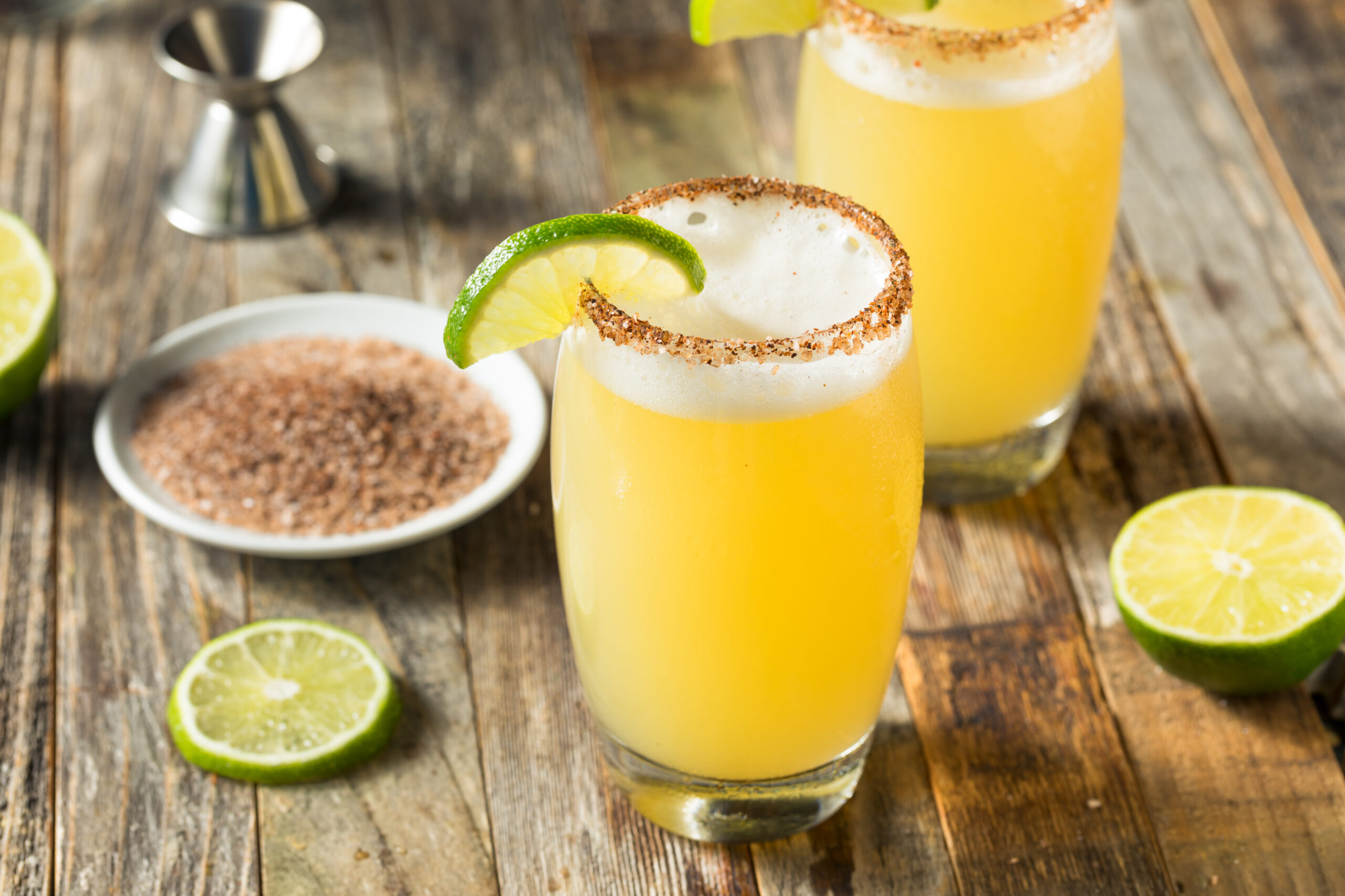 Mexican Beer and Lime Michelada Cocktail