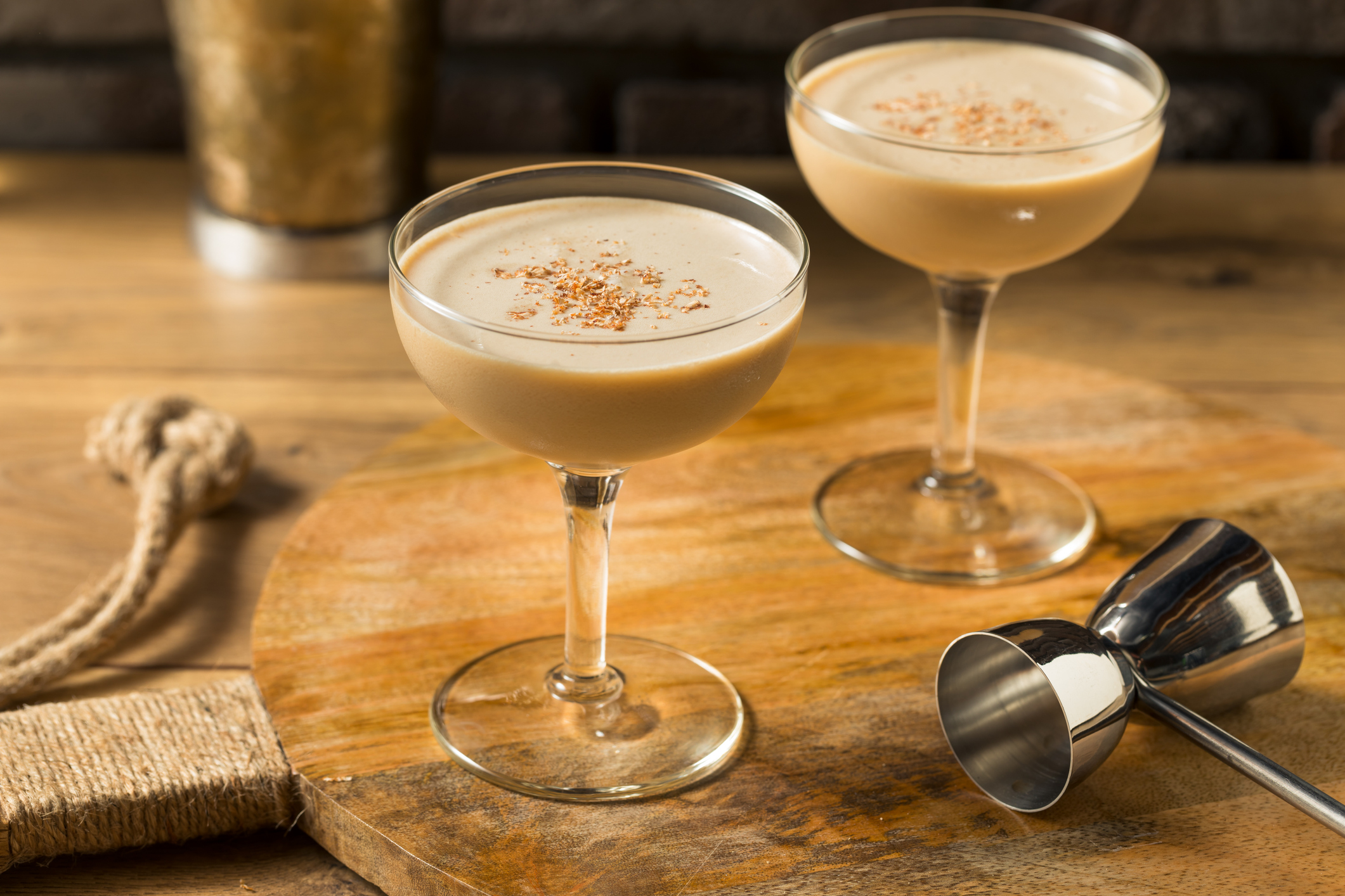 Boozy Refreshing Brandy Alexander Cocktail