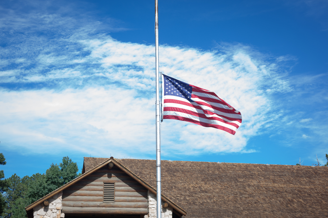 American Flag at Half-staff