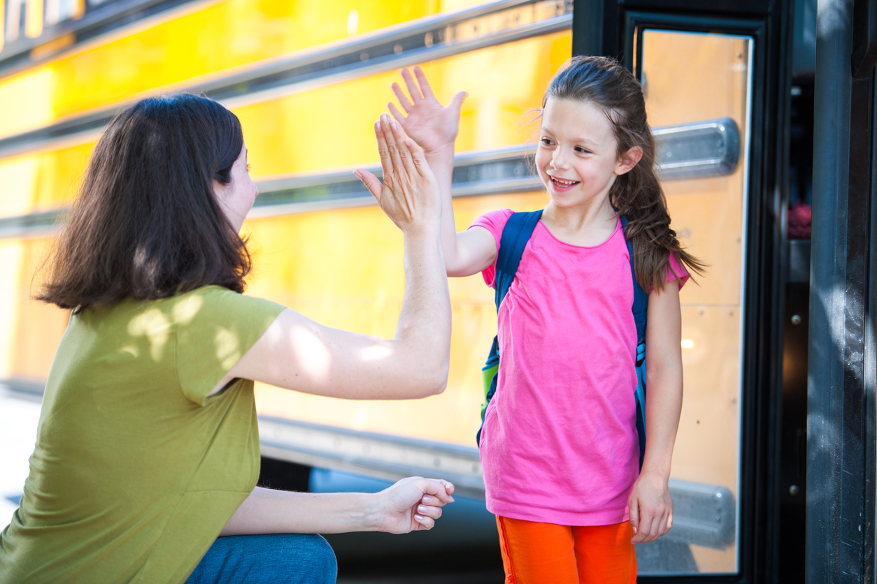 School Bus Series - Giving Mom a High Five