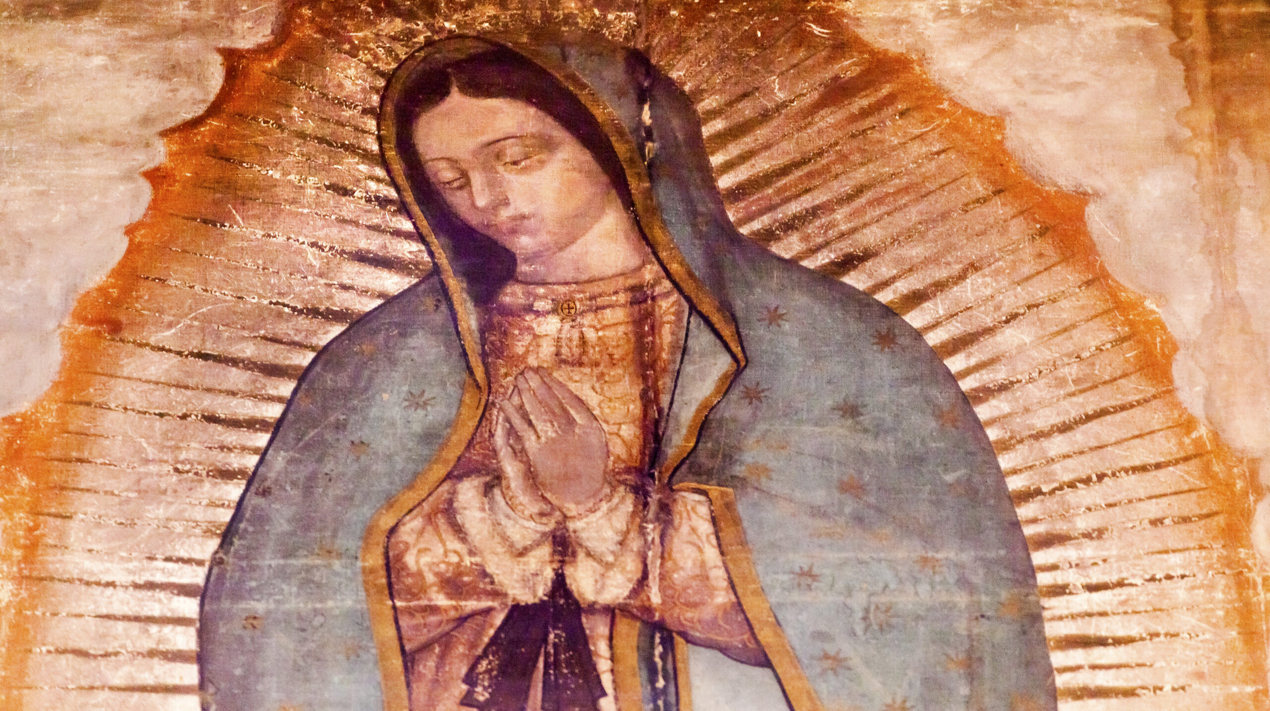 Original Virgin Mary Guadalupe Painting New Basilica Mexico City Mexico