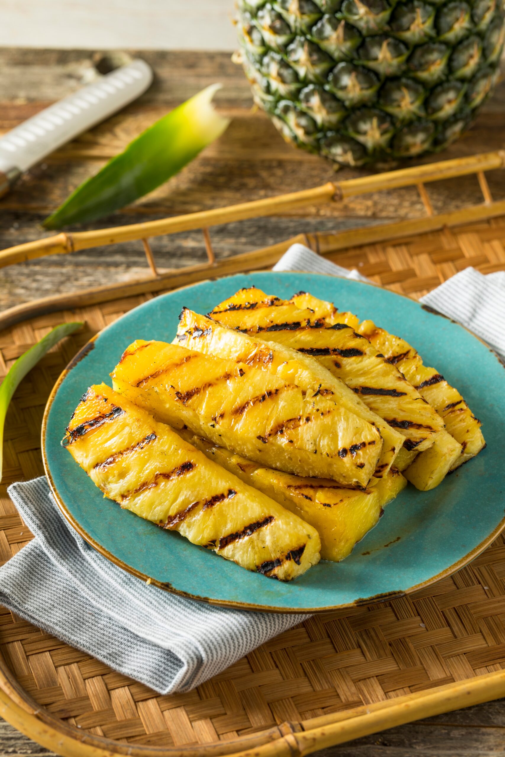 Sweet Grilled Pineapple Slices Ready to Eat