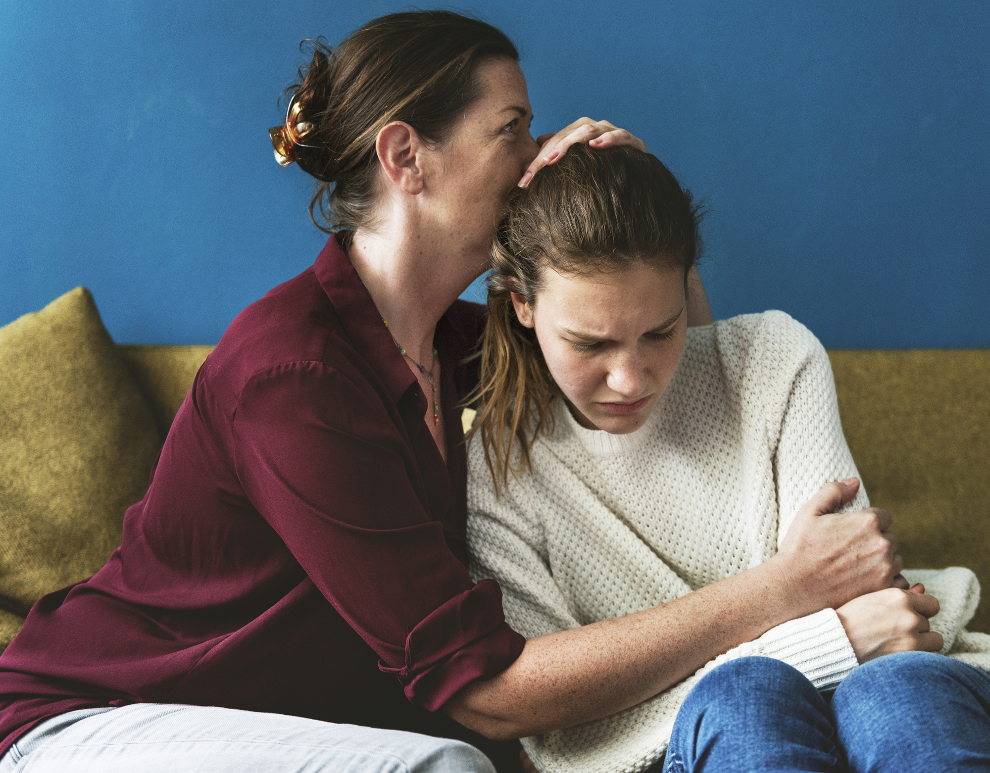 Mother and teenage daughter having an arguument