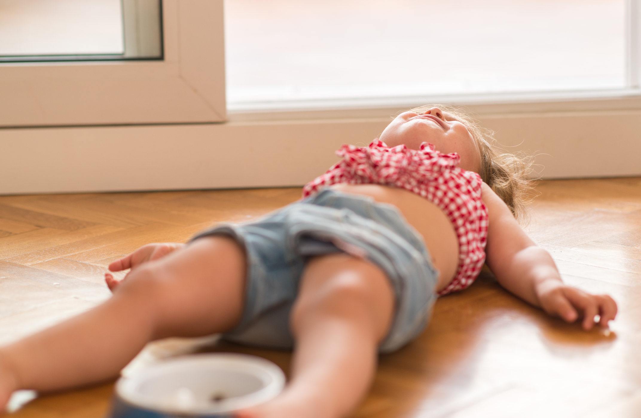 Little girl at home, beautiful toddler