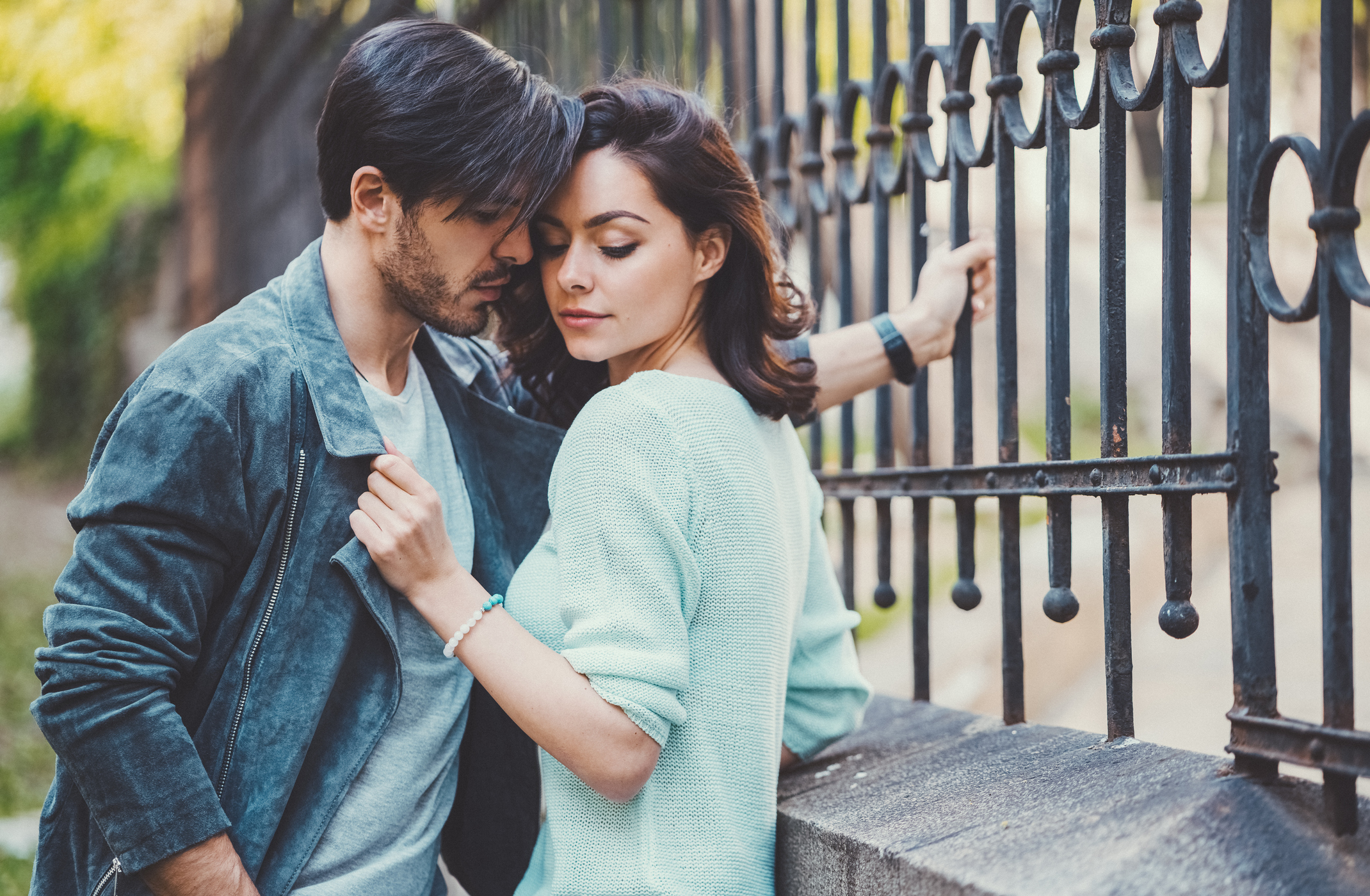 Young couple falling in love