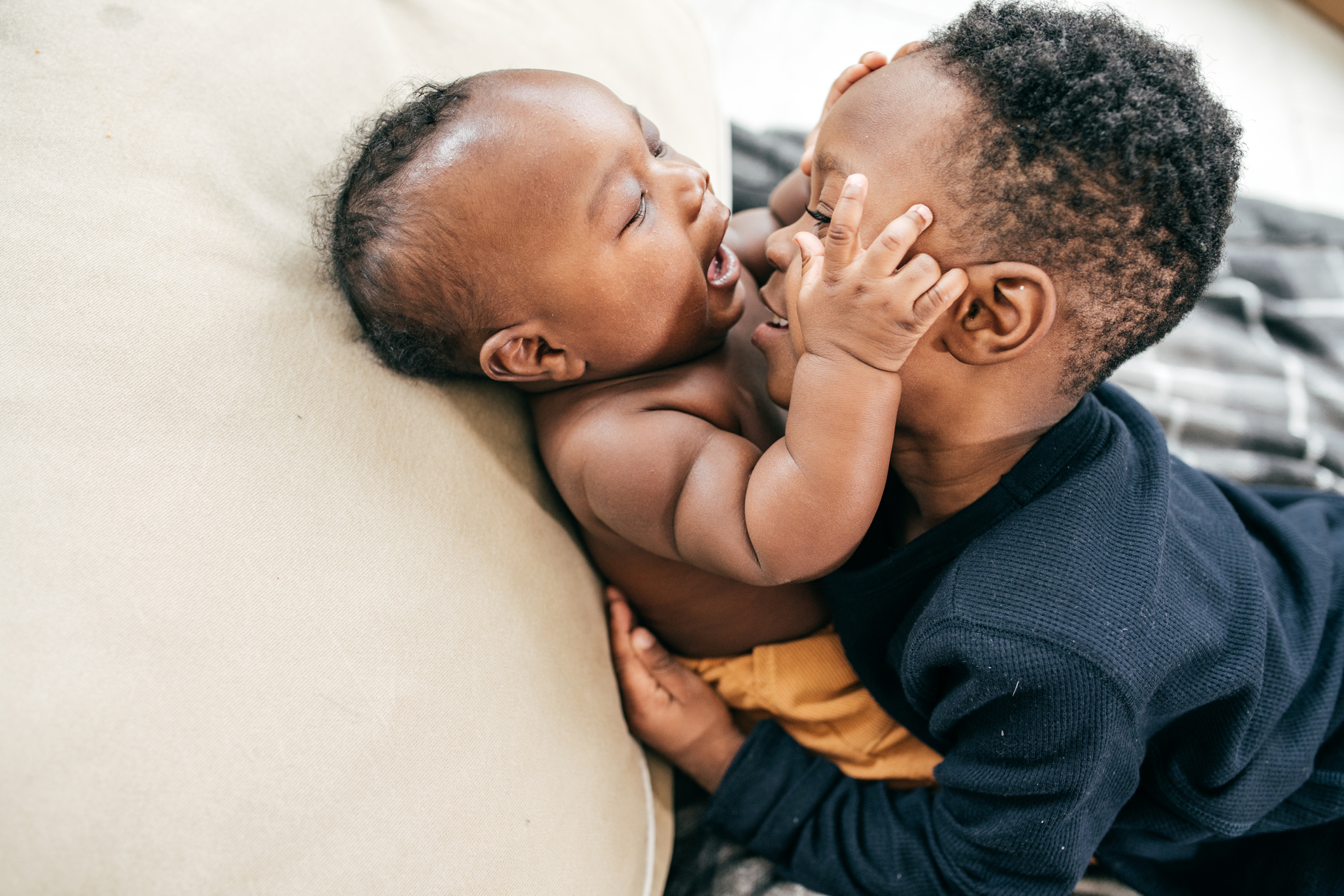 Siblings playing together