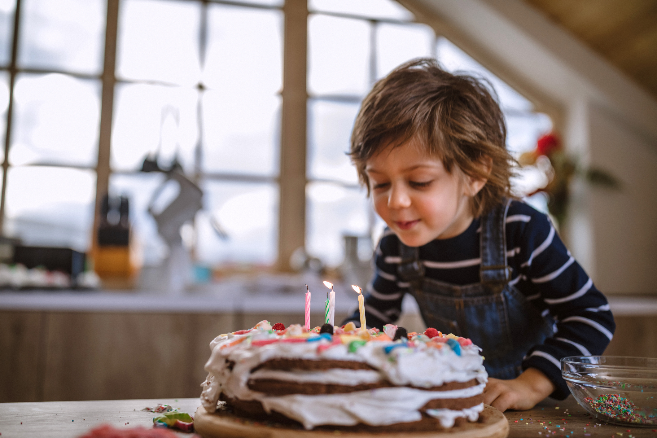 Making a Wish on His Birthday