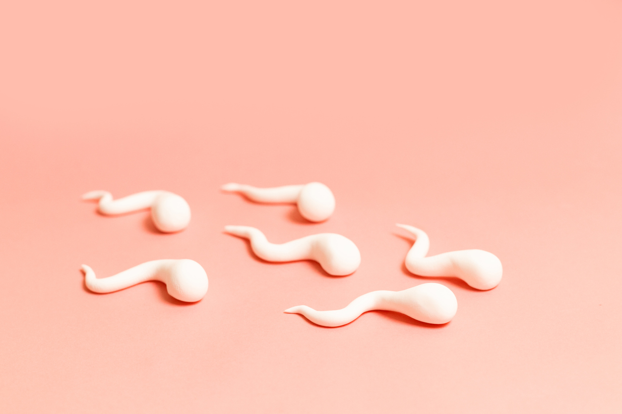 Medical concept. The figure of human sperm