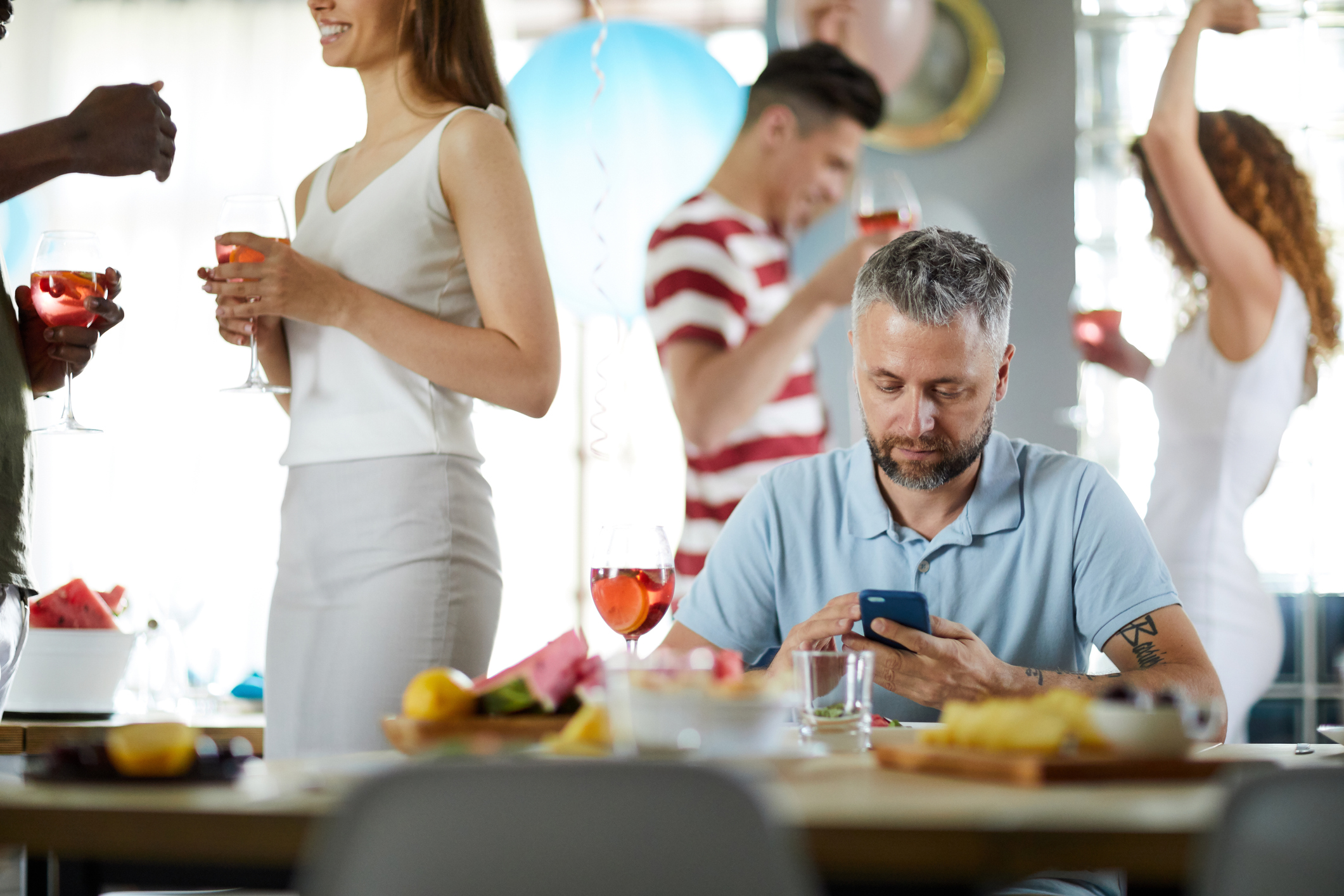 Bored Man at Party