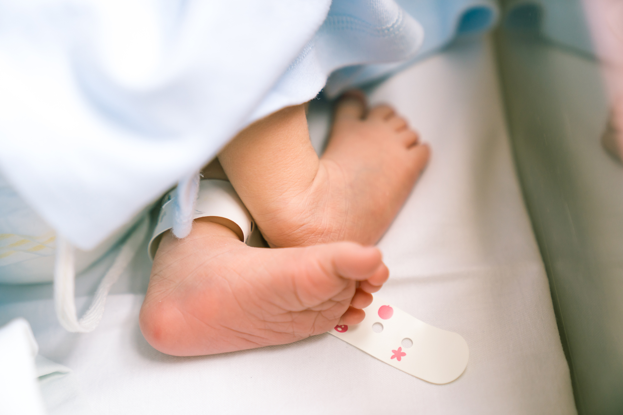 Photo of newborn baby feet