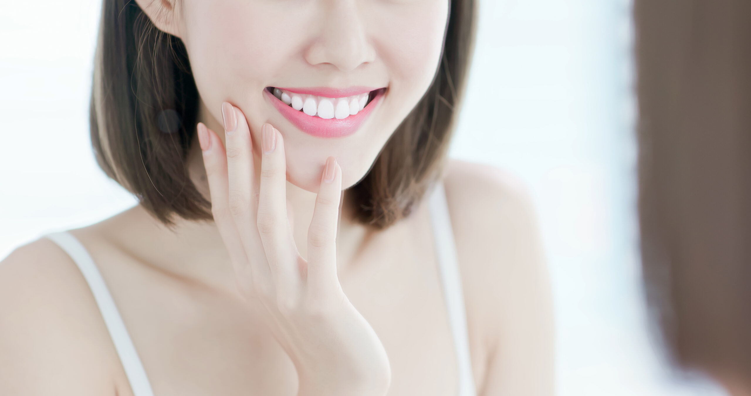 close up of beauty woman tooth