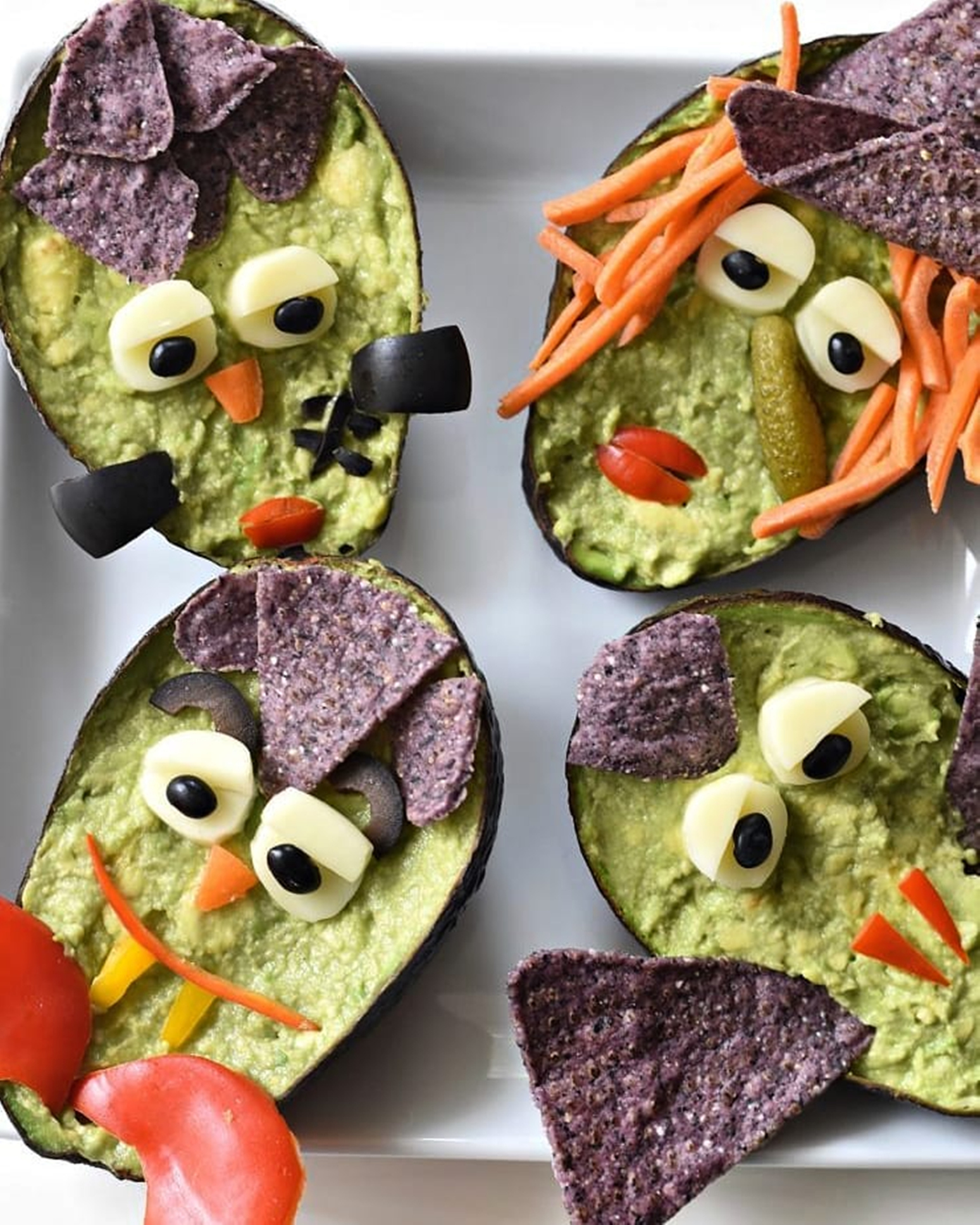 Guacamonsters- Halloween special veg and healthy food in a bowl.