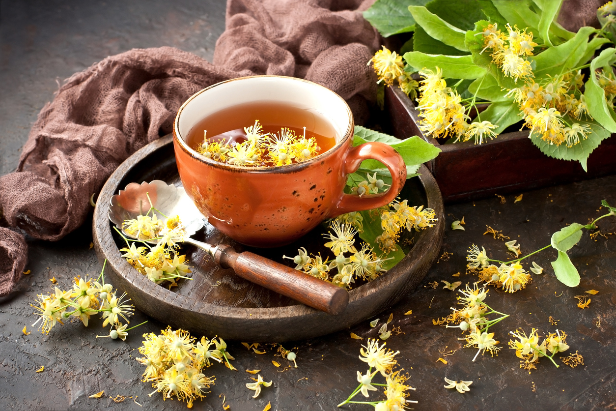 Healthy and delicious linden tea