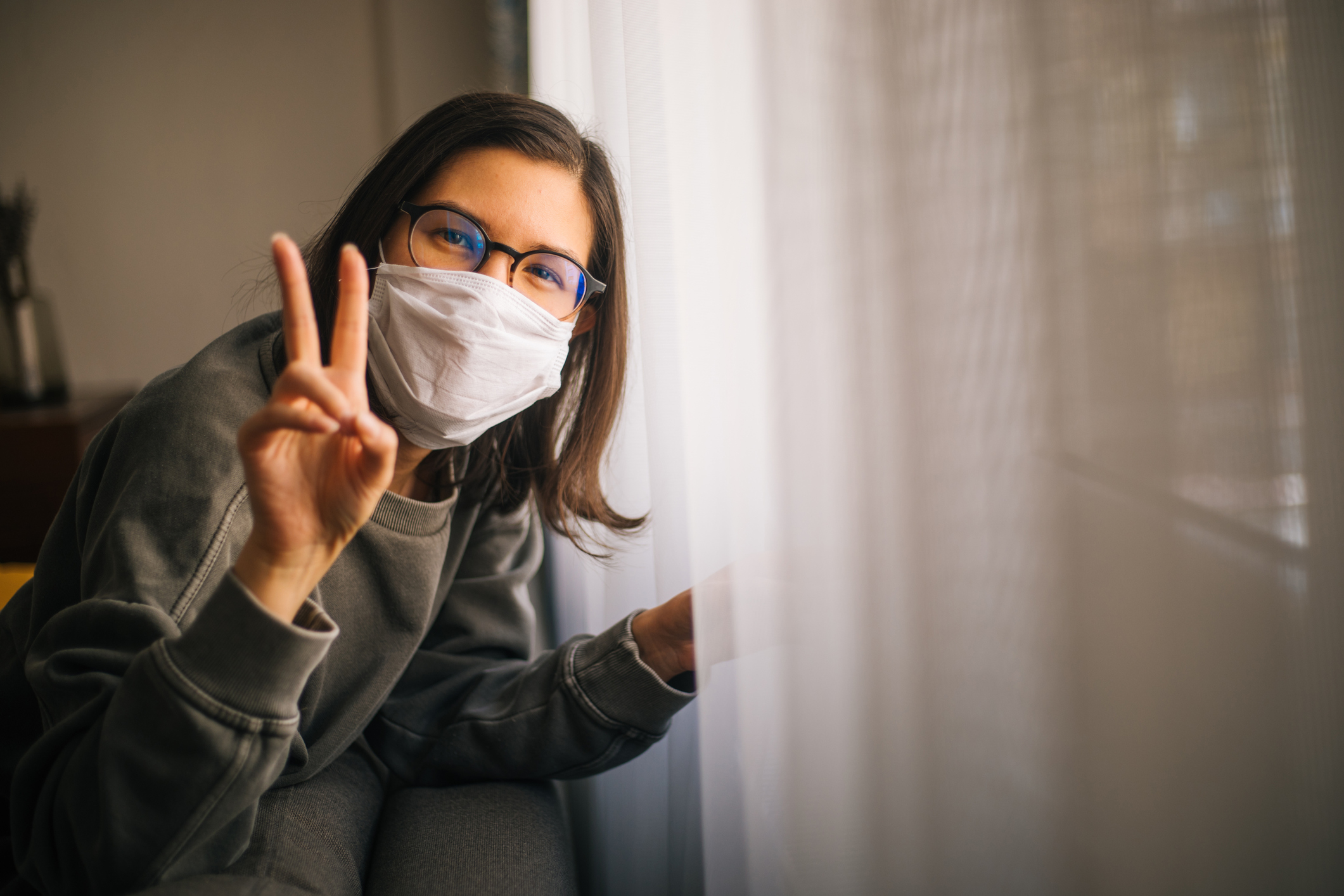 Woman in Isolation Quarantine Coronavirus