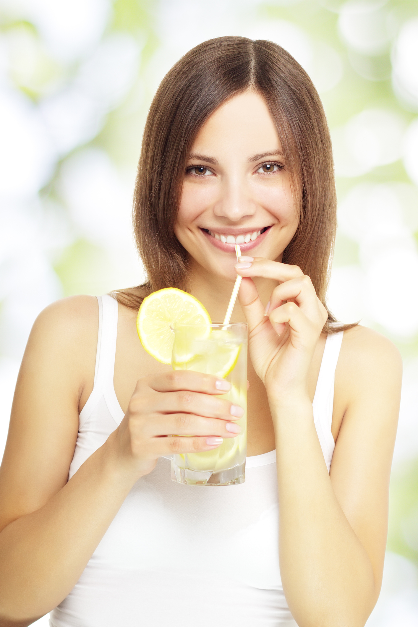 girl holding a lemonade