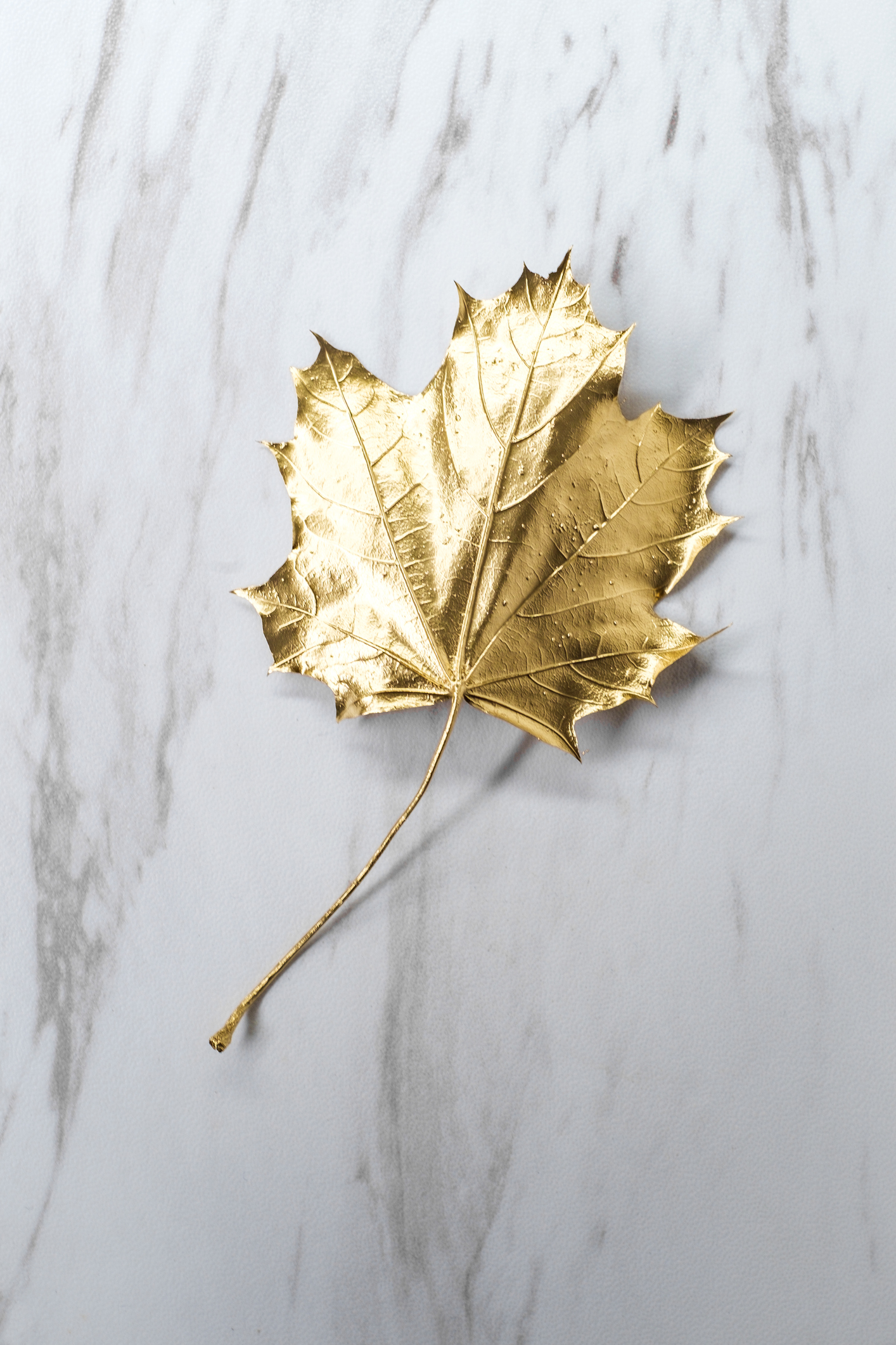 Gold Christmas Maple Leaf