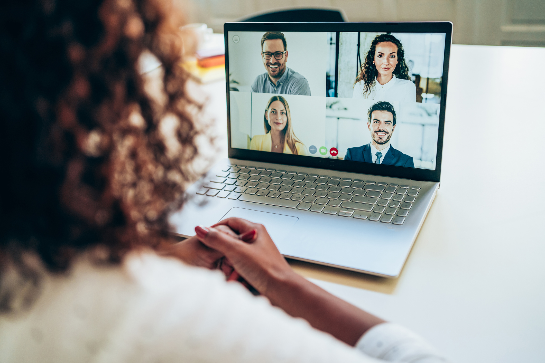 Business team in video conference