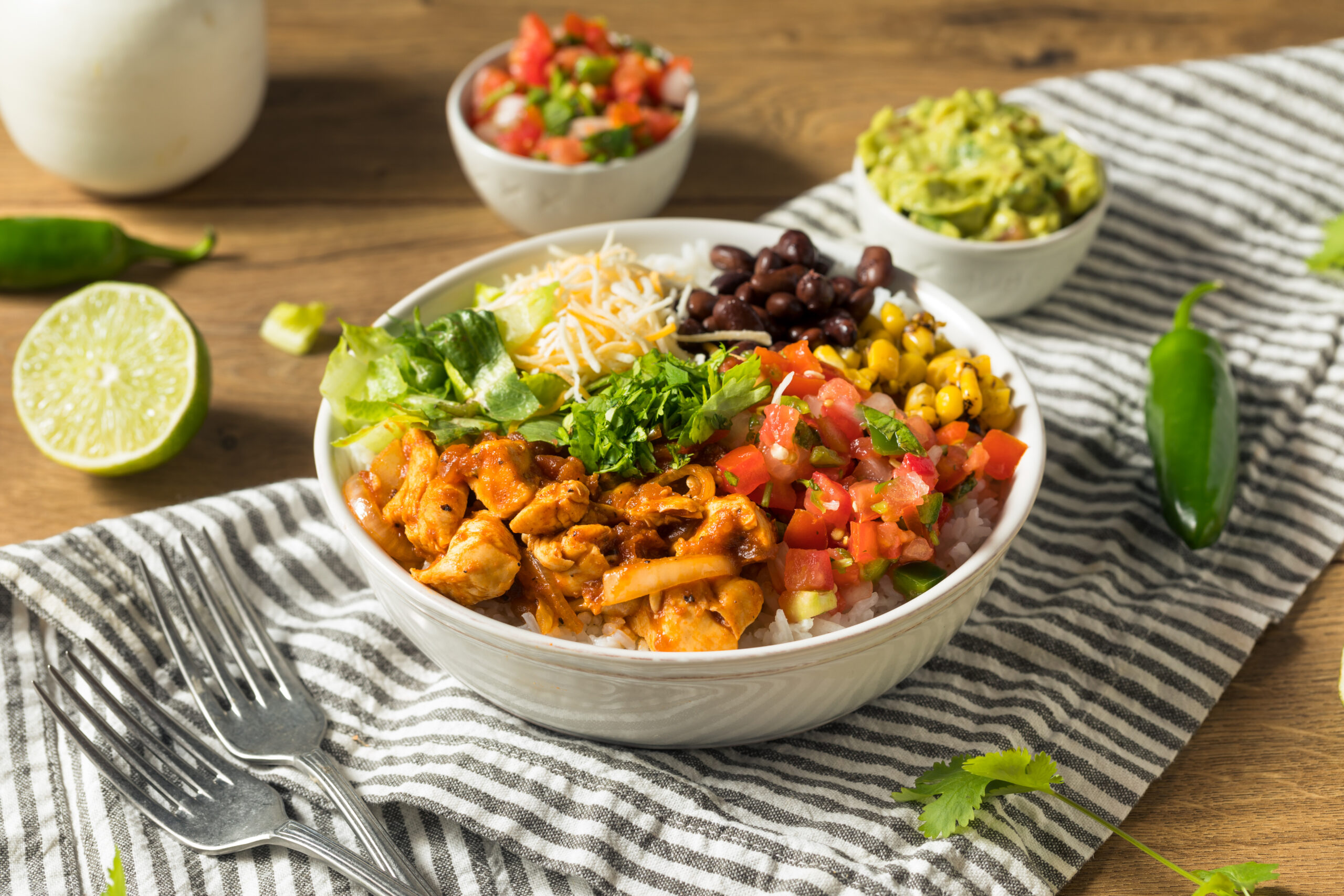 Homemade Healthy Chicken Burrito Bowl