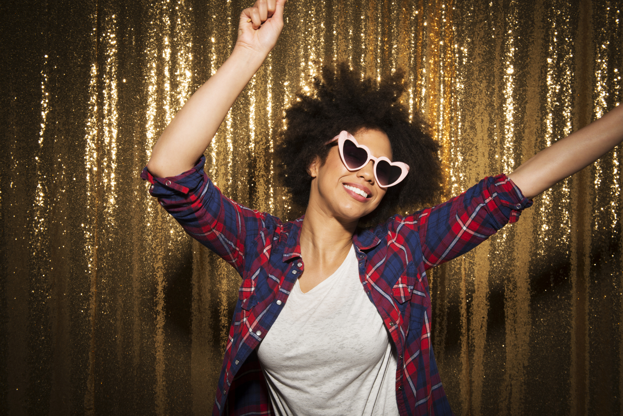 Young woman enjoying party