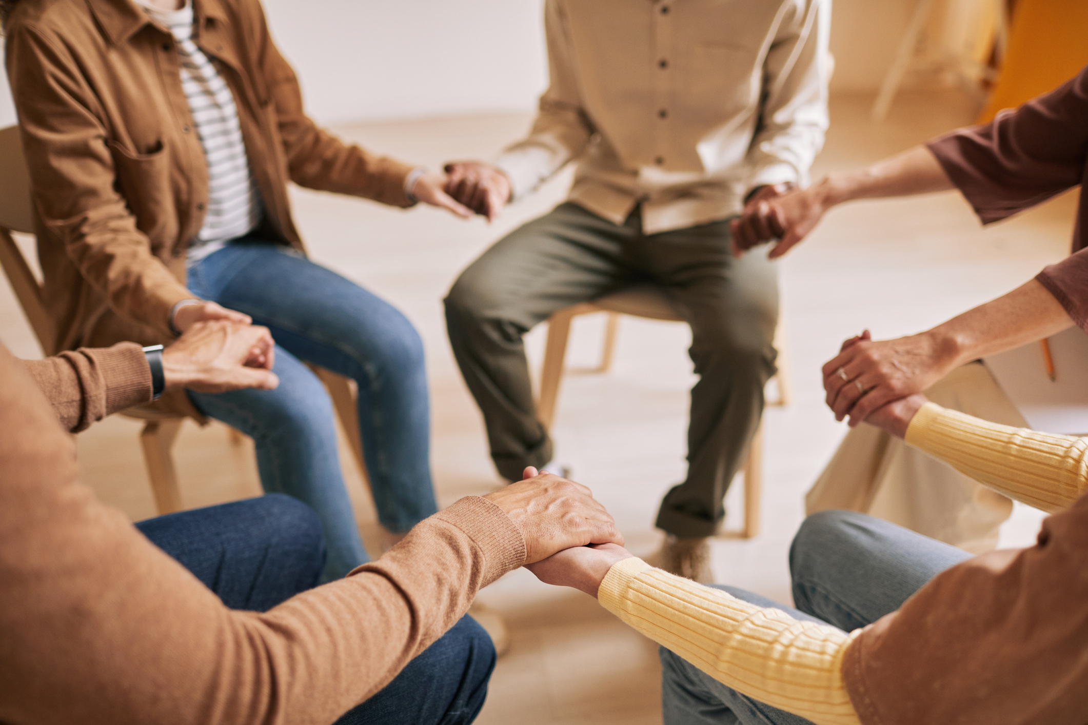 Holding Hands in Support Circle