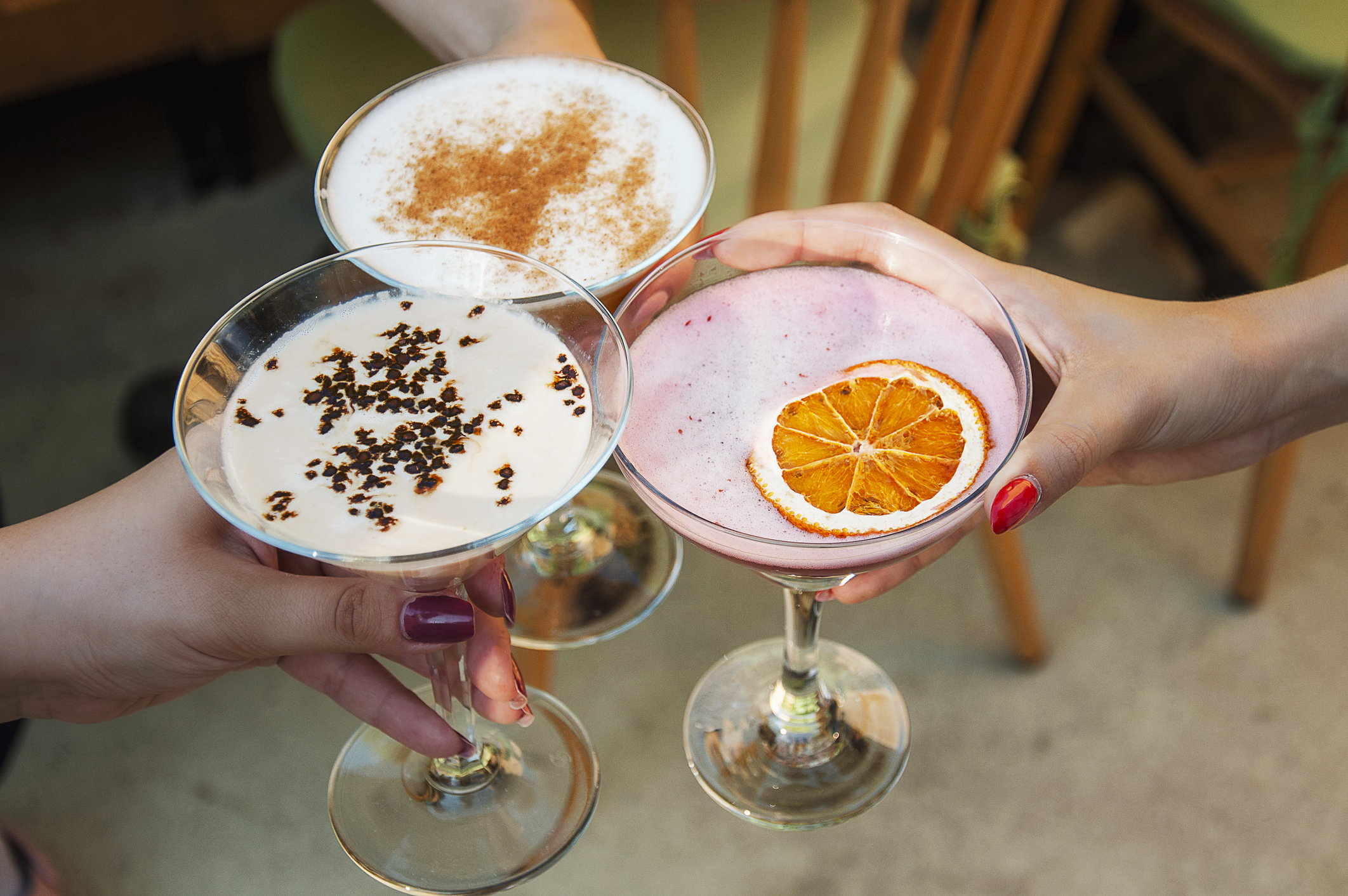 Celebrating with cocktails