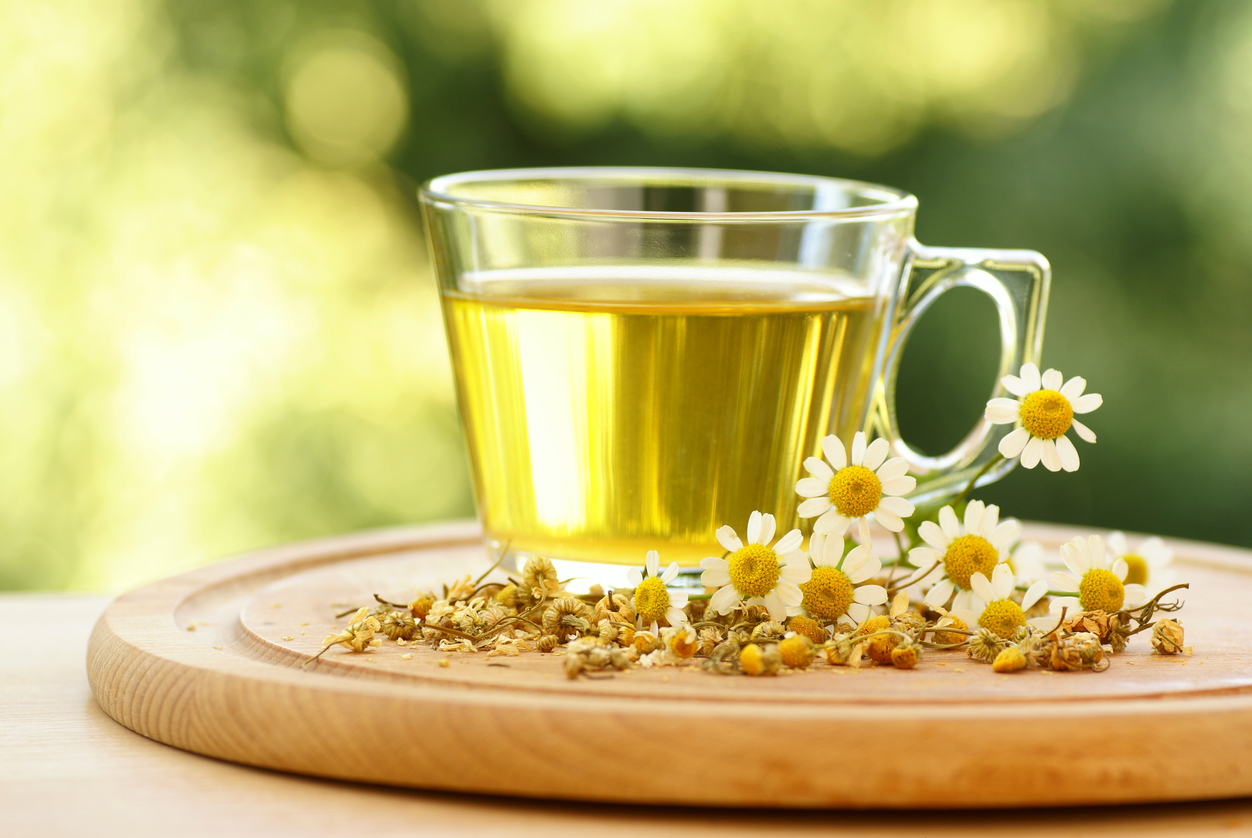 Fresh chamomile tea