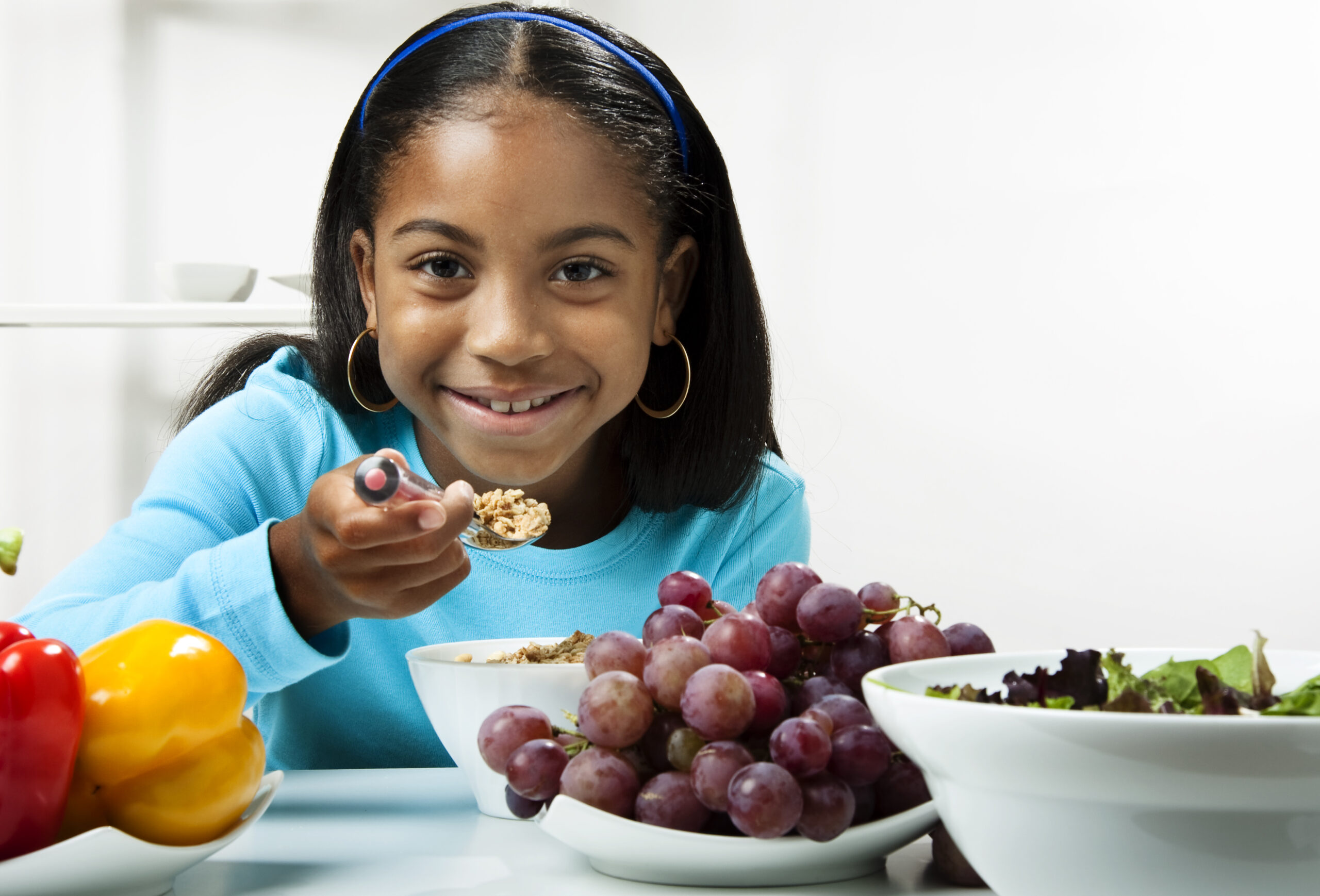 Child making Salad