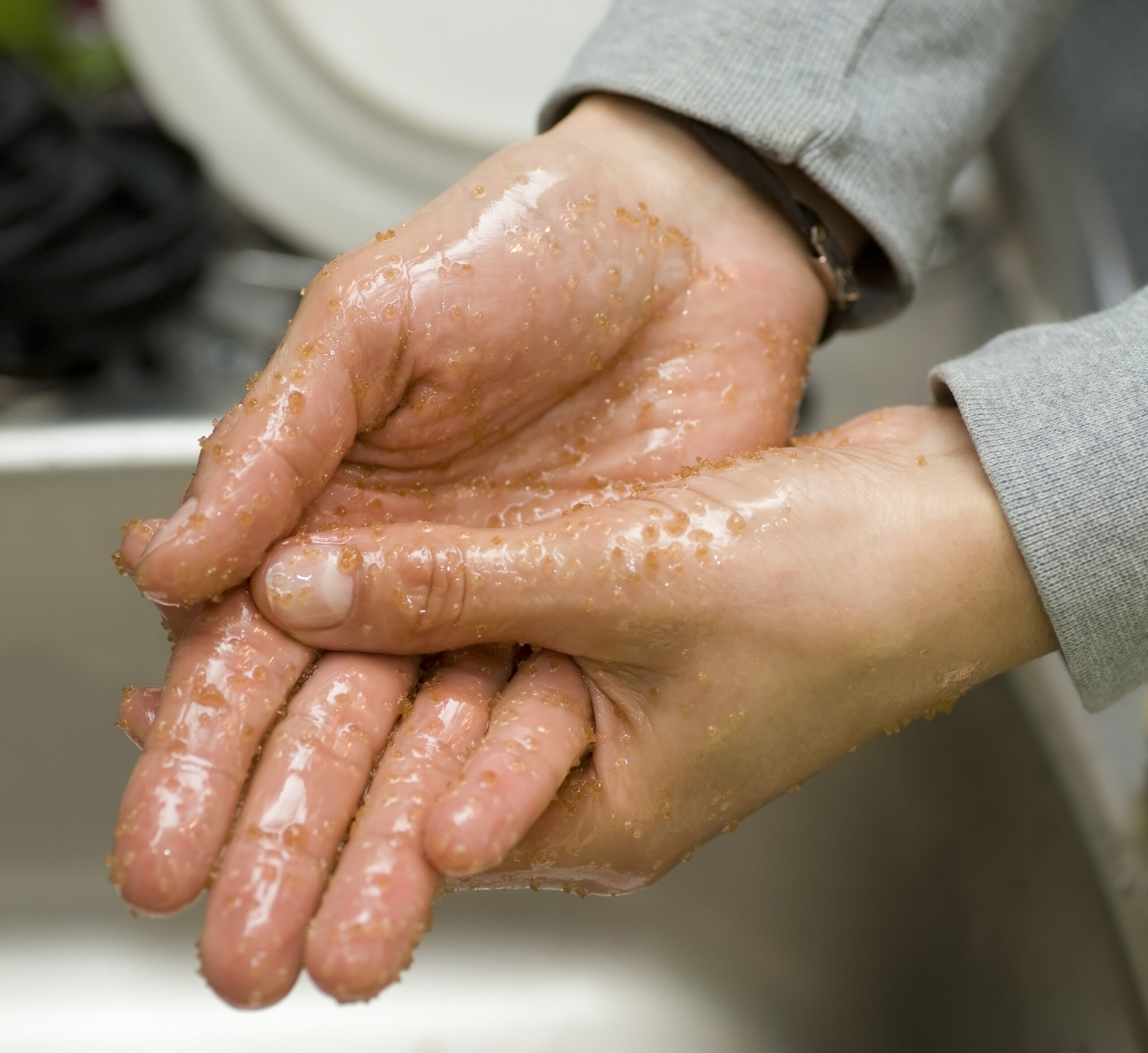 sugar hand peeling