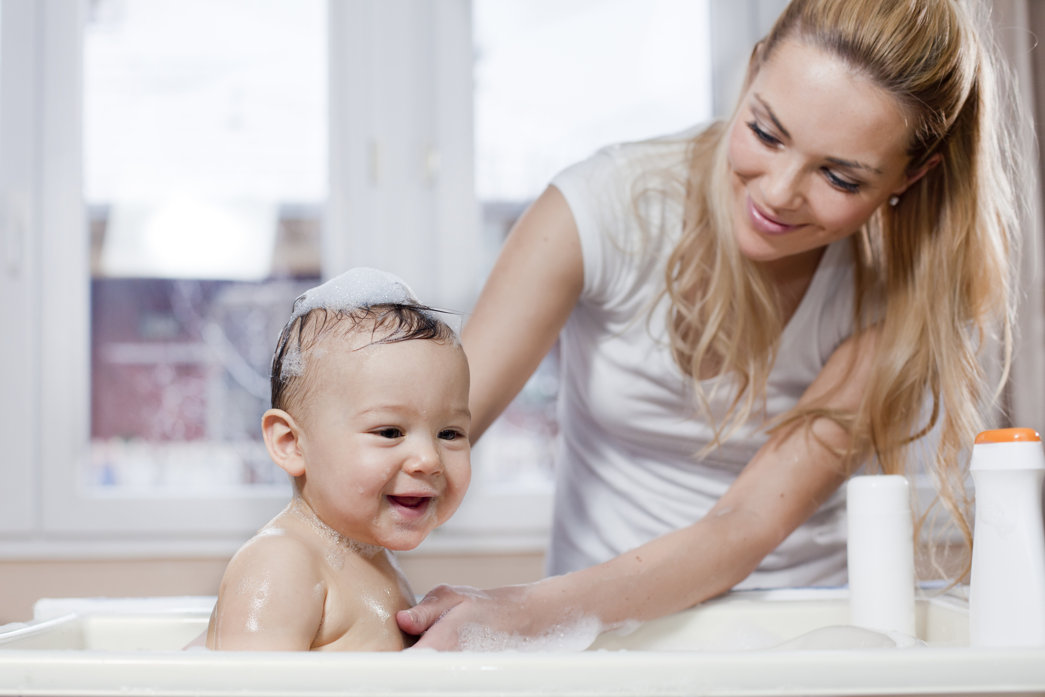 Mother and baby bath