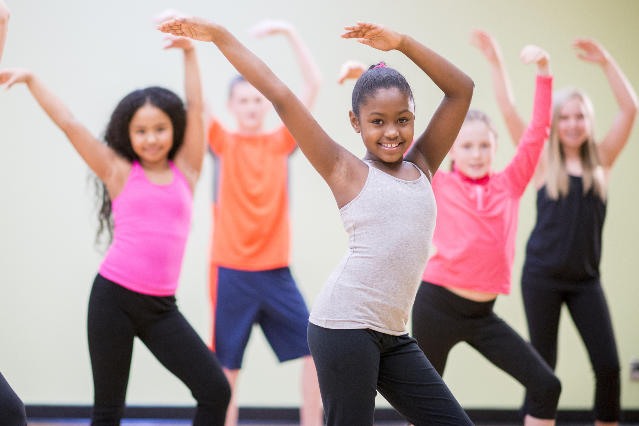 Young Children Practicing Dance