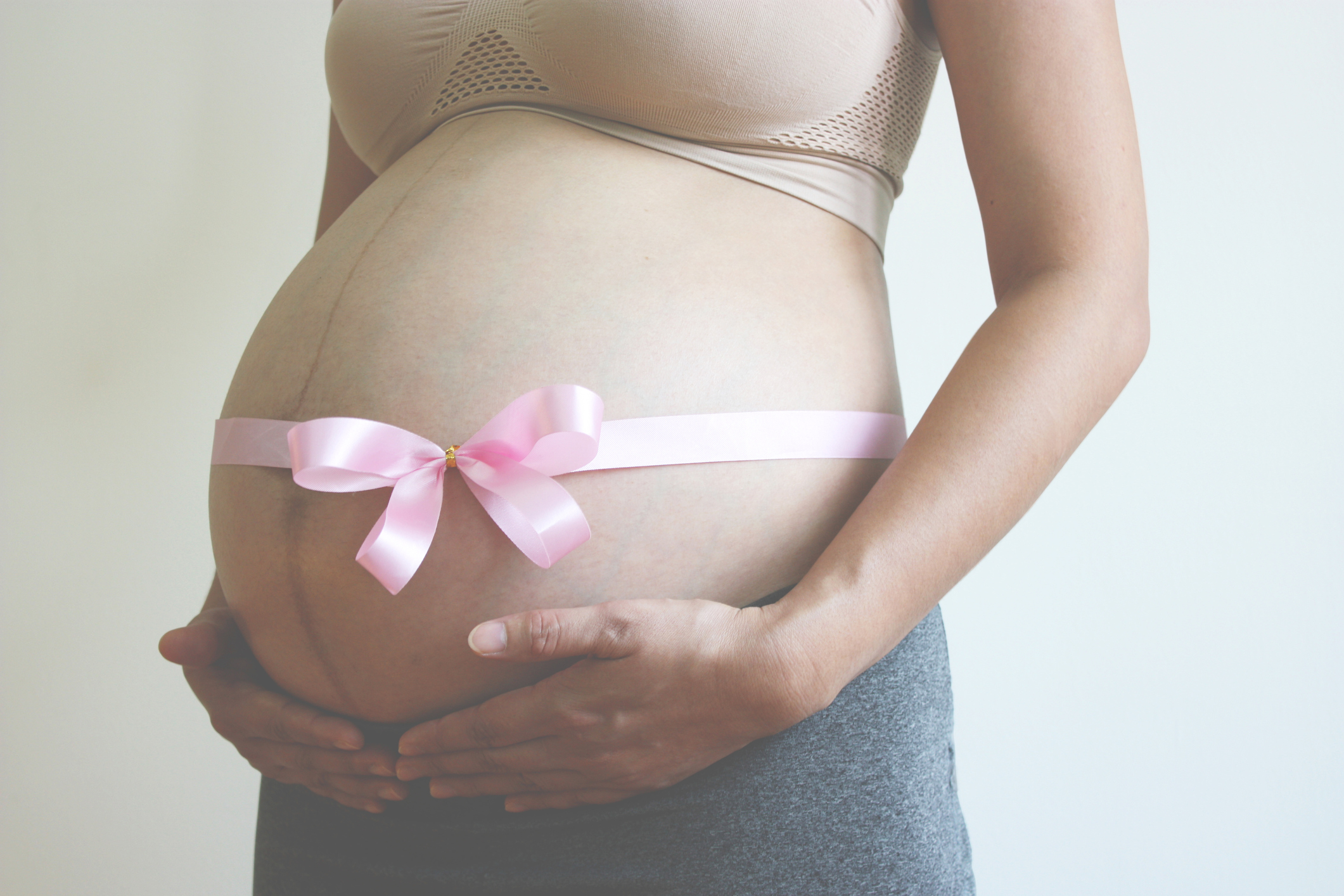 pregnant woman and gift