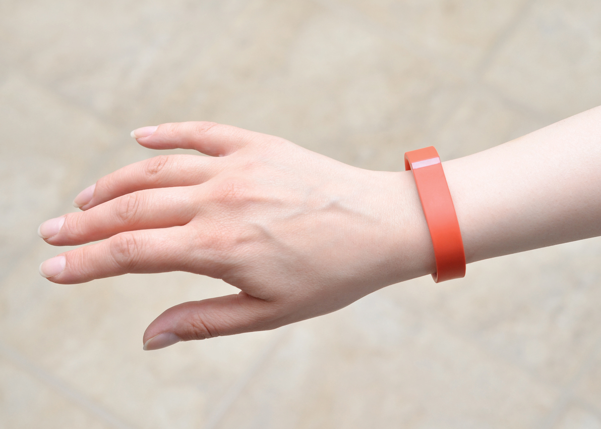 Woman Wearing a Fitbit Flex